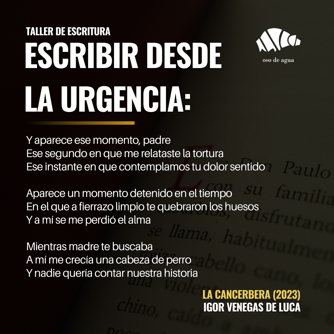 Taller | Escribir desde la urgencia: escritura poética y contexto social