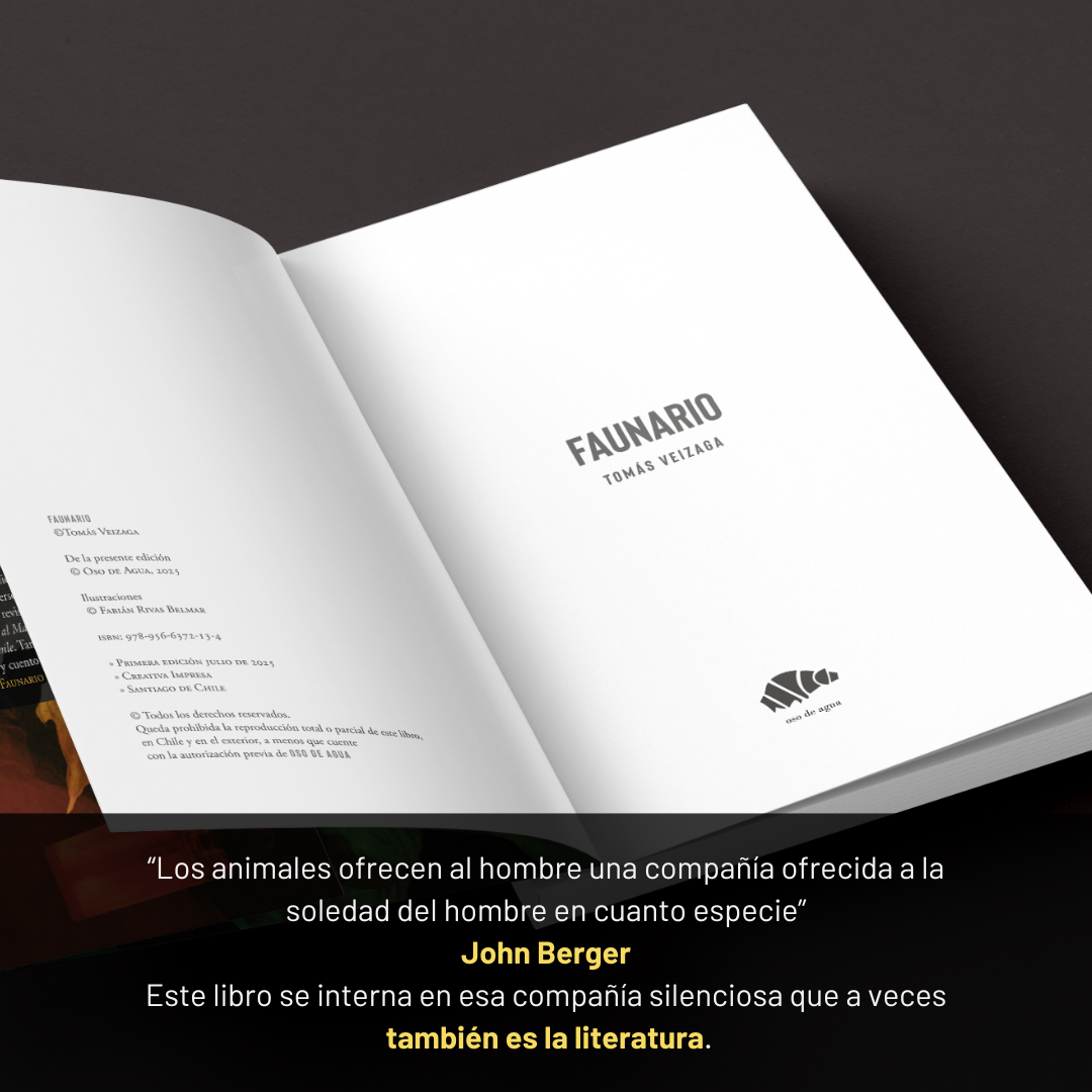 PREVENTA. Faunario - Tomás Veizaga