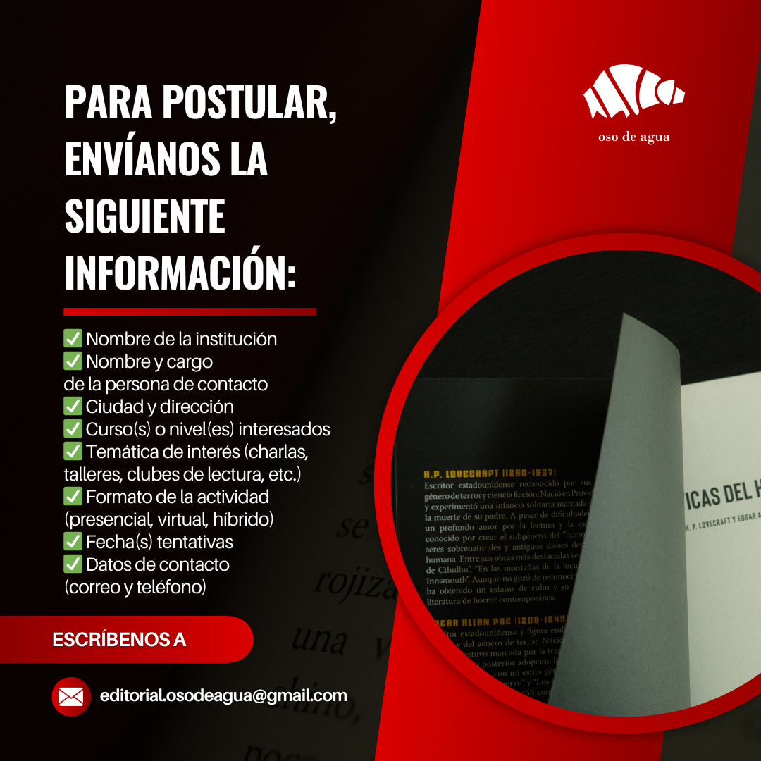 Agenda abierta | Encuentros Literarios con Editorial Oso de Agua